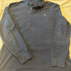 Long-Sleeved Cotton Polo